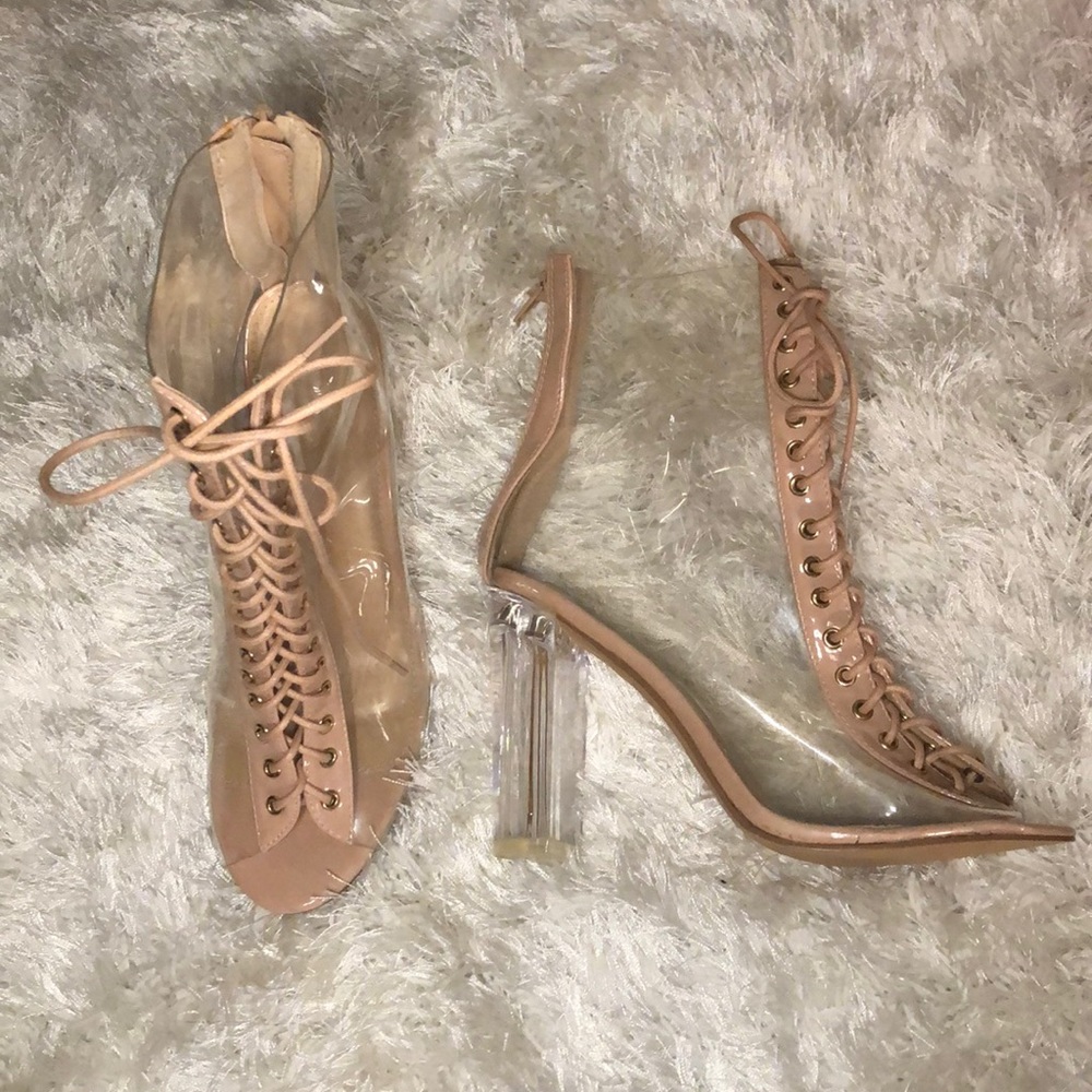 Glass Transparent Heels